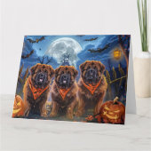 Carte Halloween Tibétain Mastiff Éffrayant (Devant)