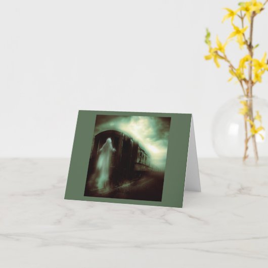 Carte Halloween - Train 1 (Fleur jaune)