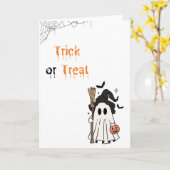 Carte Halloween Trick or Treat (Fleur jaune)