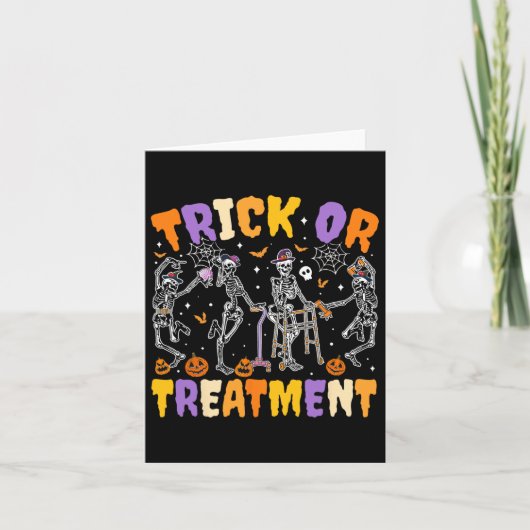 Carte Halloween Trick Or Treatment Pt Physiothérapie (Devant)