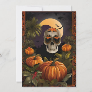 Carte Halloween Tropical Effrayant - Jour des Mort