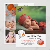 Carte Halloween Un Petit Fantôme De Boo - Bébé Garçon Na (Devant / Derrière)
