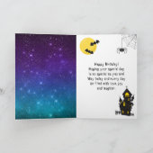 Carte Halloween Vampires violet joyeux anniversaire (Intérieur)