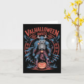 Carte Halloween Viking Warrior - Runes Et Ravens - Valh (Fleur jaune)