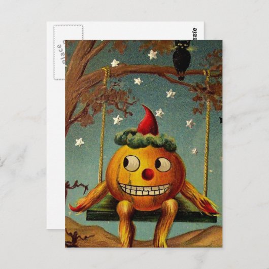 Carte Halloween vintage (Devant / Derrière)