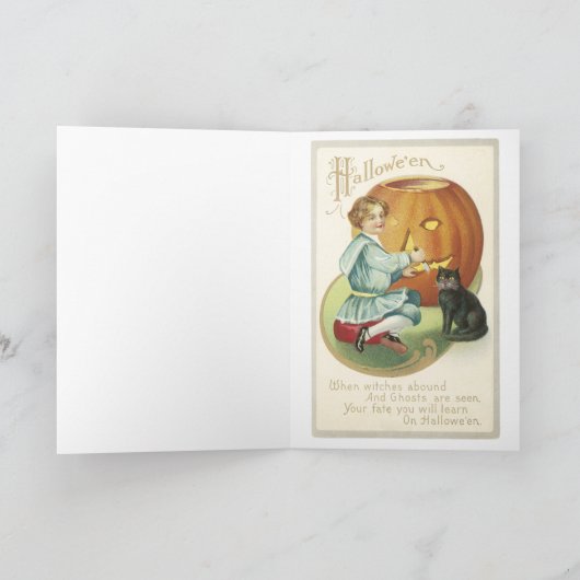 Carte Halloween vintage (Intérieur)