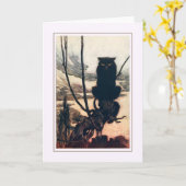 Carte Halloween vintage (Fleur jaune)