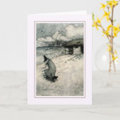 Carte Halloween vintage (Fleur jaune)