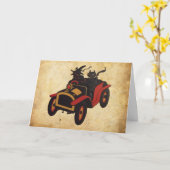 Carte Halloween vintage (Fleur jaune)