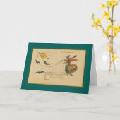 Carte Halloween vintage (Fleur jaune)