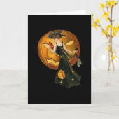 Carte Halloween vintage (Fleur jaune)