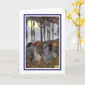 Carte Halloween vintage (Fleur jaune)