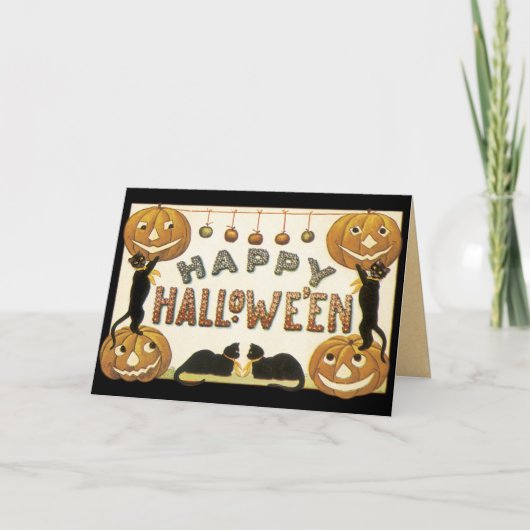 Carte Halloween vintage (Devant)