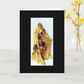 Carte Halloween vintage (Fleur jaune)