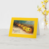 Carte Halloween vintage (Fleur jaune)