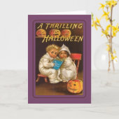 Carte Halloween vintage (Fleur jaune)