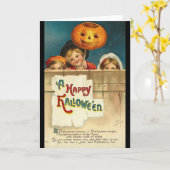 Carte halloween vintage (Fleur jaune)