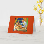 Carte Halloween vintage (Fleur jaune)