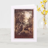 Carte Halloween vintage (Fleur jaune)