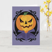Carte Halloween vintage (Fleur jaune)