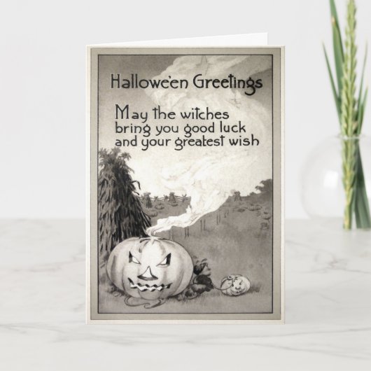 Carte Halloween vintage (Devant)
