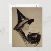 Carte Halloween vintage (Devant / Derrière)