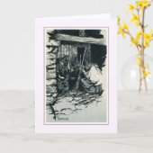 Carte Halloween vintage (Fleur jaune)