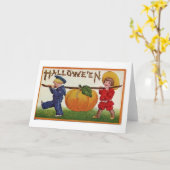 Carte Halloween Vintage (Fleur jaune)