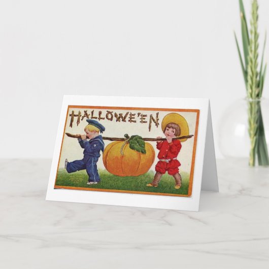 Carte Halloween Vintage (Devant)