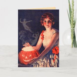 Carte Halloween vintage des esprits de blessures