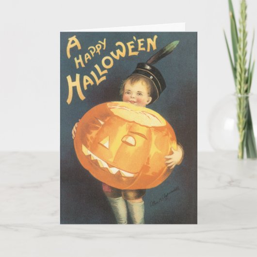 Carte Halloween vintage et heureux par Ellen Clapsaddle (Devant)