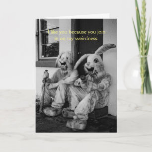 Carte Halloween vintage - Lapins Déplaisants,