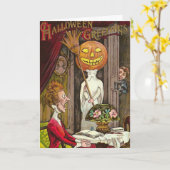 Carte Halloween vintage - Ne me fais pas peur !, (Fleur jaune)