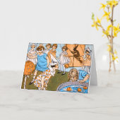 Carte Halloween vintage pour les enfants (Fleur jaune)