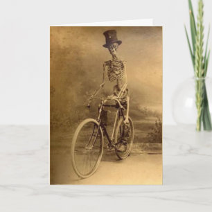 Carte Halloween vintage - Squelette dans votre placard,