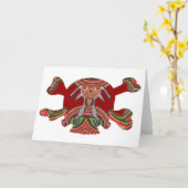 Carte Halloween : Visage HUMAIN de MONSTRE de n au CRÂNE (Fleur jaune)