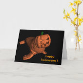 Carte Halloween Walrus (Fleur jaune)