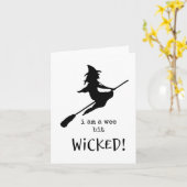 Carte Halloween, Wee Bit Wicked, Carte Sorcière (Fleur jaune)