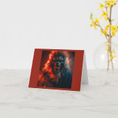 Carte Halloween - Werewolf 4 (Fleur jaune)