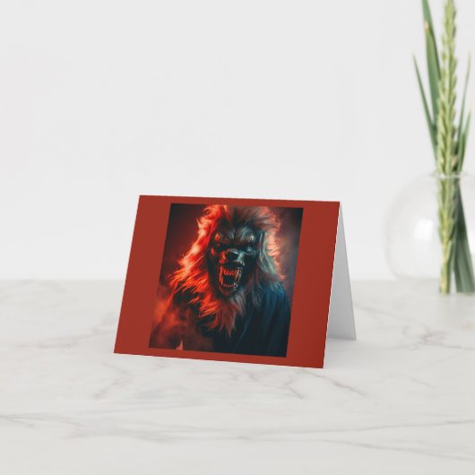Carte Halloween - Werewolf 4 (Devant)