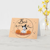 Carte Halloween White Terrier de West Highland (Fleur jaune)