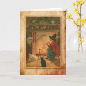 Carte Halloween Witch (Fleur jaune)