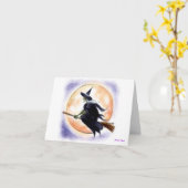 Carte Halloween Witch (Fleur jaune)