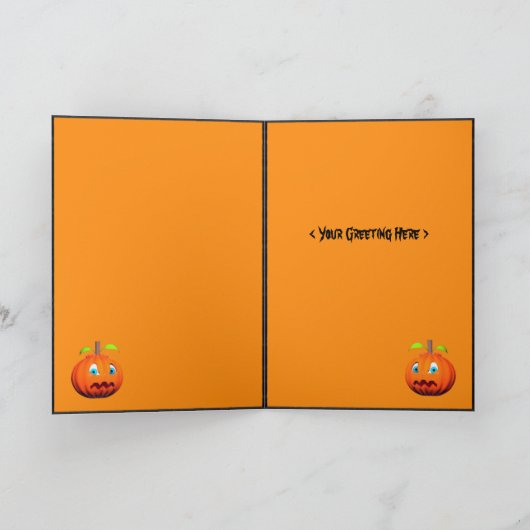 Carte Halloween Witch Stirring Cauldron (cadre photo) (Intérieur)