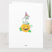 Carte Halloween Wizard Chat on Citrouille (Dos)