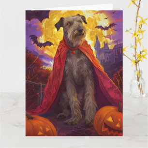 Carte Halloween Wolfhound Vampire Citrouilles effroi