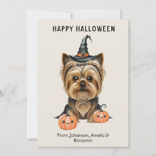 Carte Halloween Yorkshire Terrier Yorkie spiritu