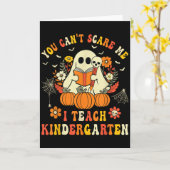Carte Halloween You Can't E Me I Teach Kindergarten Teac (Fleur jaune)