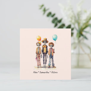 Carte Halloween zombie mignon personnalisé (10)