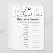Carte HalloweenGhost Baby jeu de mots de Baby shower (Devant)
